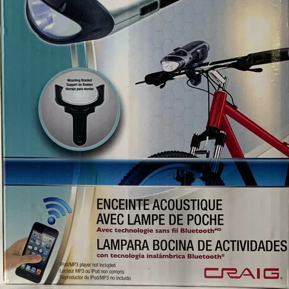 Craig Electronics Bike Flashlight Activity Speaker Bluetooth Wireless LED Light - Picture 8 of 10